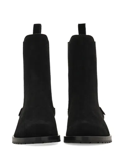 Ferragamo Briuli Suede Chelsea Boots In Black