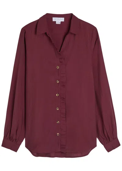 Never Fully Dressed Miley Ruffle-trimmed Woven Shirt In Red