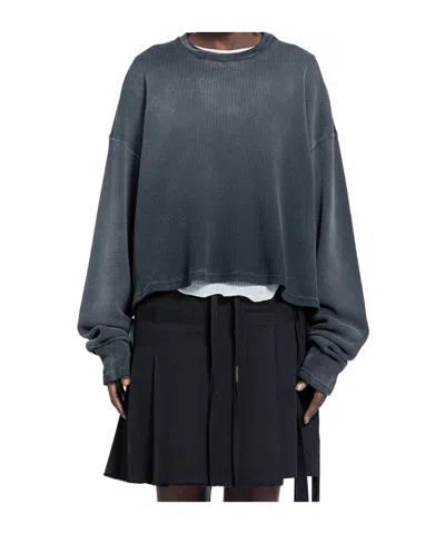 Ann Demeulemeester Long Sleeve T-shirt In Blue