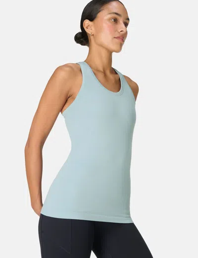 Sweaty Betty Womens Athlete Seamless Stretch-woven Tank Top Vapour Blue In Blue