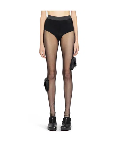 Coperni Elastic Sheer Leggings In Black