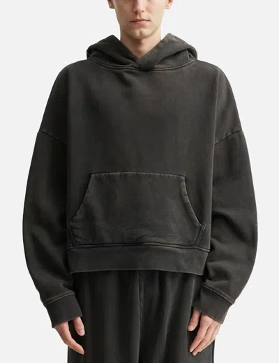 Entire Studios Cotton Sweatshirt Drop Shoulders Hooded Kangaroo Pocket In Gray
