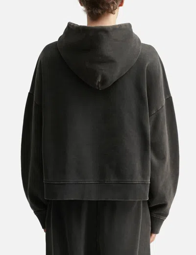 Entire Studios Cotton Sweatshirt Drop Shoulders Hooded Kangaroo Pocket In Gray