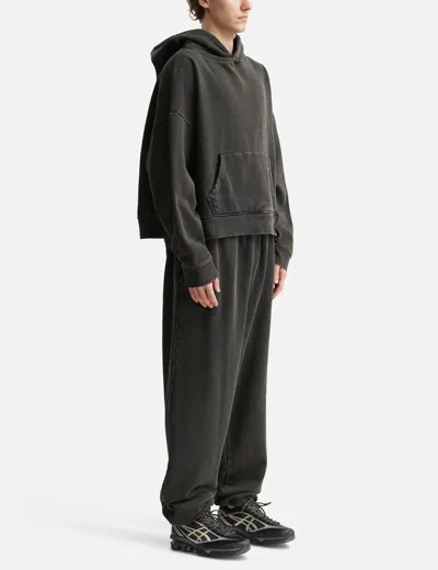 Entire Studios Cotton Sweatshirt Drop Shoulders Hooded Kangaroo Pocket In Gray