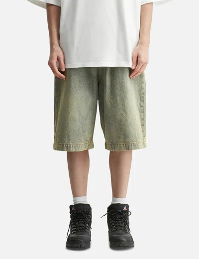 Entire Studios Spar Shorts Surface Wave In Green