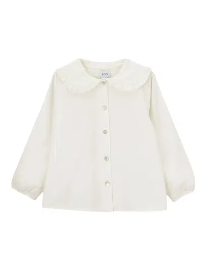 Knot Rhea Ruffled-collar Shirt In White