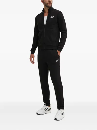 Ea7 Logo Jumpsuit In Black