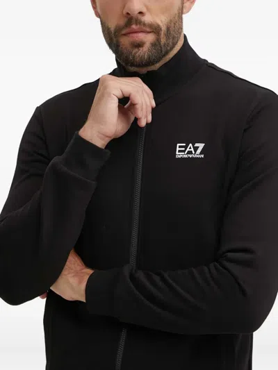 Ea7 Logo Jumpsuit In Black