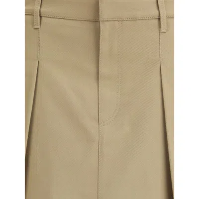Brunello Cucinelli Pleated Skirt Featuring Side And Back Pockets In Nude
