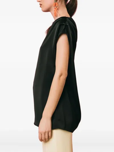 Giada Curti One-shoulder Top In Black