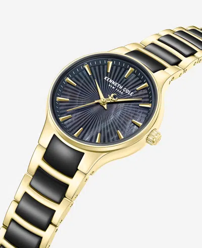 Kenneth Cole Classic Two Tone Bracelet Watch In Gold