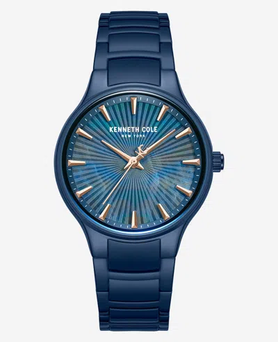 Kenneth Cole Classic Matte Bracelet Watch In Blue