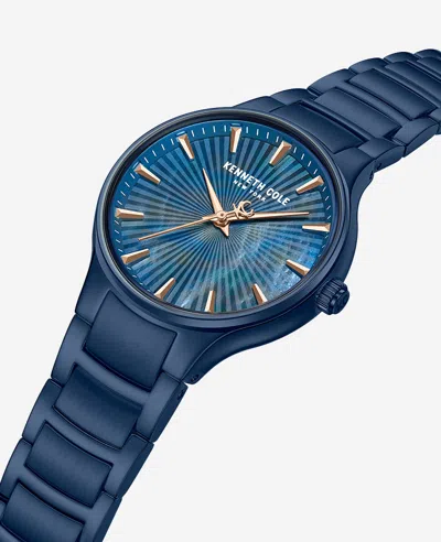 Kenneth Cole Classic Matte Bracelet Watch In Blue