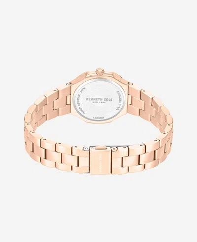Kenneth Cole Classic Crystal Lined Outer Dial Rose Gold Bracelet Watch
