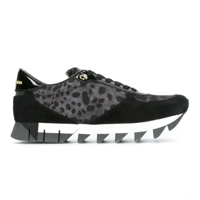 Dolce & Gabbana Black Calfskin Sneaker In Black