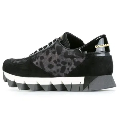 Dolce & Gabbana Black Calfskin Sneaker In Black