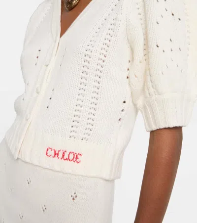 Chloé Chloè Wool Top In White