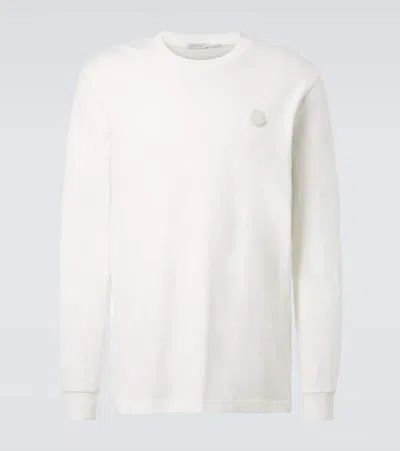 Moncler Off-white Patch Long Sleeve T-shirt In White