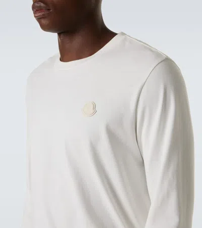 Moncler Off-white Patch Long Sleeve T-shirt In White