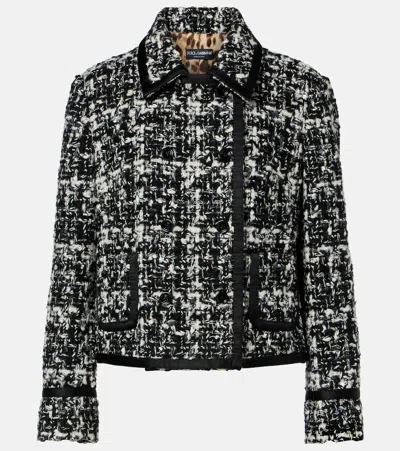 Dolce & Gabbana Wool-blend Check Double-breasted Jacket