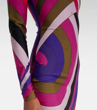 Pucci Printed Jersey Minidress In Multi