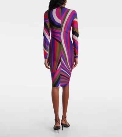 Pucci Printed Jersey Minidress In Multi