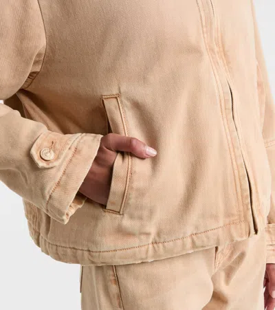 7 For All Mankind Denim Jacket In Brown