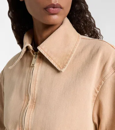 7 For All Mankind Denim Jacket In Brown