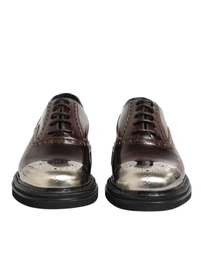 Pre-owned Dolce & Gabbana Brown Leather Lace Up Dress Men Oxford Men's Shoes ()