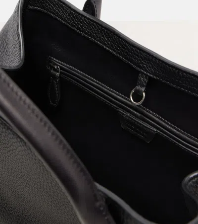 The Row Alger Geometric Shoulder Bag In Leather In Black