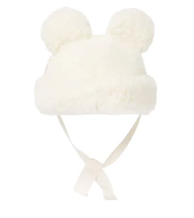 Binibamba Baby Wool Beanie In White