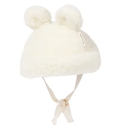 Binibamba Baby Wool Beanie In White
