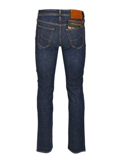 Jacob Cohen 5 Pkt Slim Fit Bard V1 11 oz Blu Salpa Beige Jeans Blue In Blue