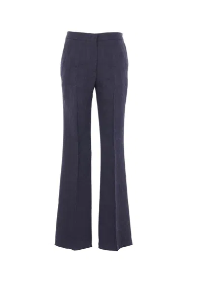 Etro Women Paisley Print Pants In Blue