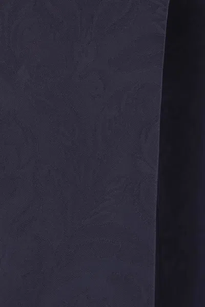 Etro Women Paisley Print Pants In Blue