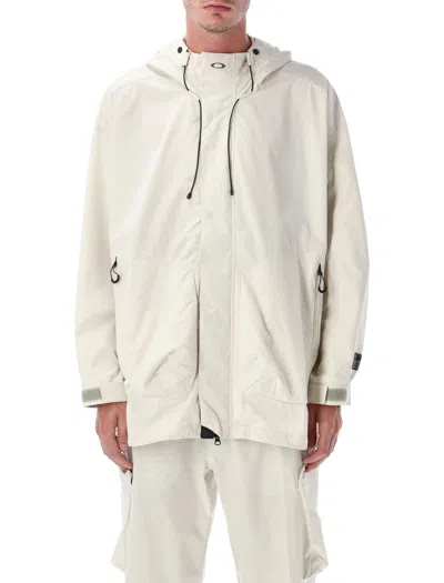 Oakley Long Hooded Jacket Adjustable Drawstrings In Neutral