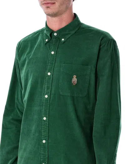 Polo Ralph Lauren Corduroy Button-down Shirt Embroidery In Multi