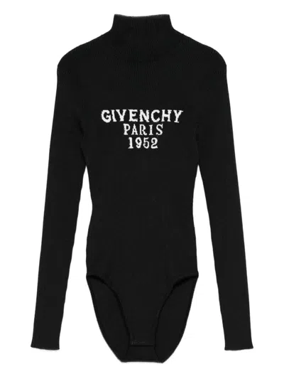 Givenchy Fitted Long Sleeve Turtleneck Bodysuit In Black