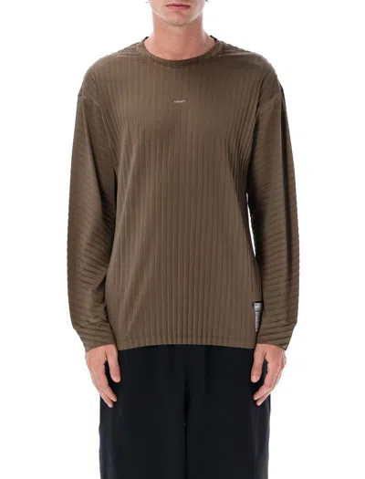 Satisfy Auralite Pleated Olive Long-sleeve T-shirt In Brown