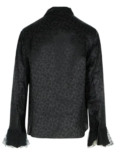 Isabel Marant Raphaella Blouse In Silk And Black Viscose In Blue