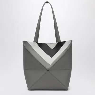 Loewe Medium Puzzle Fold Tote Bag Grey/light Ghost In Gray