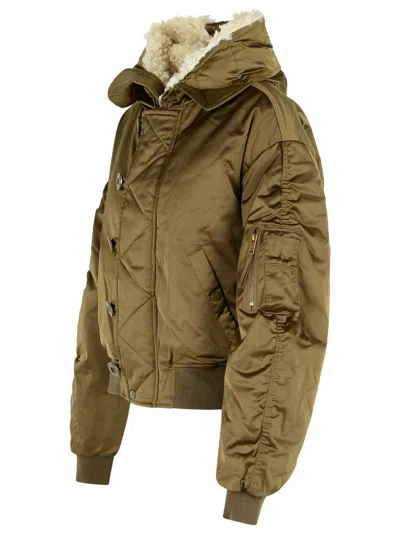 Isabel Marant Étoile Elisa' Khaki Polyester Coat In Green