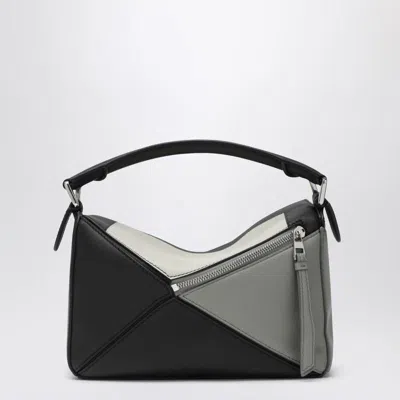 Loewe Small Puzzle Bag Grey/light Ghost In Black