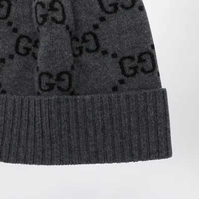 Gucci Gg Beanie In Gray