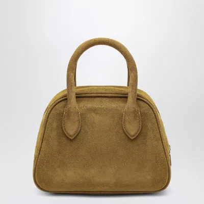 Dunst Structured Suede Mini Bag With Top Handles In Brown