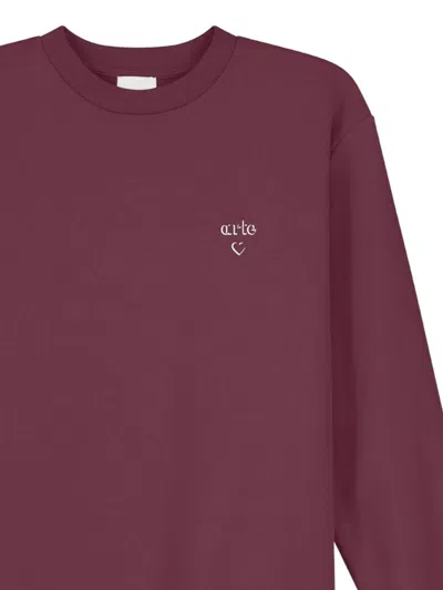 Arte Heart Crewneck Clothing In Brown