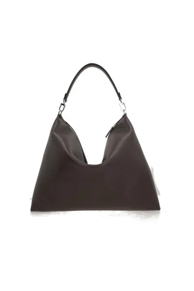 Totême Bevel Triangular Zip-top Tote Bag In Black