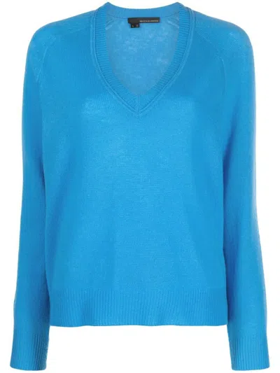 360cashmere 360 Cashmere V-neck Cashmere Sweater In Blue
