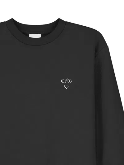Arte Heart Crewneck Sweatshirts Black In Black