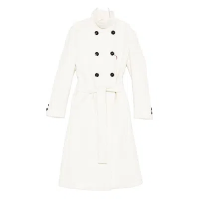 Max Mara Button-fastening Coat In White